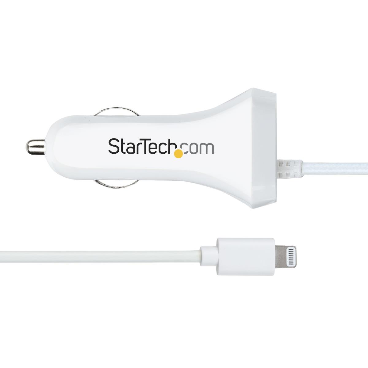 STARTECH.COM Lightning Car Charger - With 1m Coiled Cable Car iPhone Charger