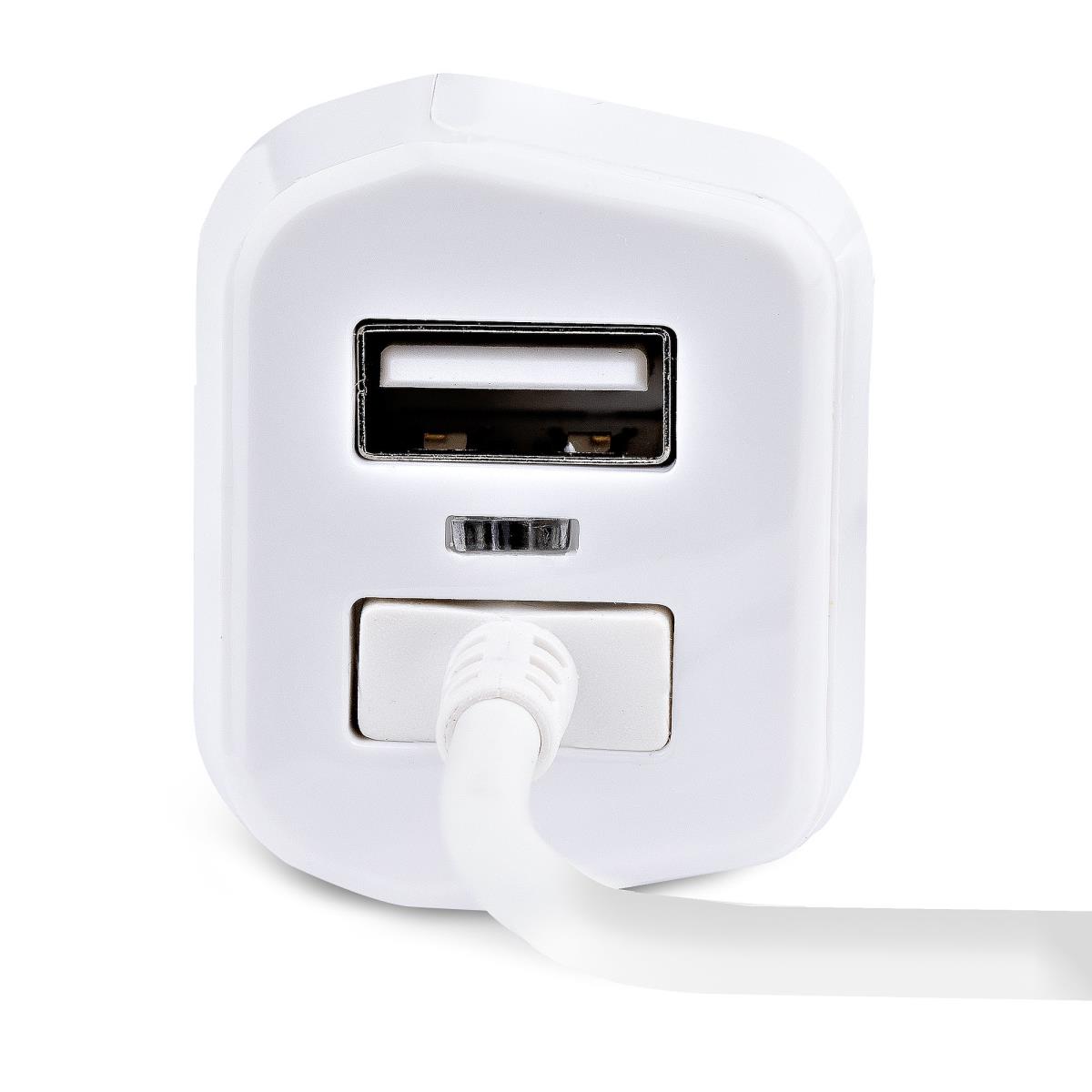STARTECH.COM Lightning Car Charger - With 1m Coiled Cable Car iPhone Charger