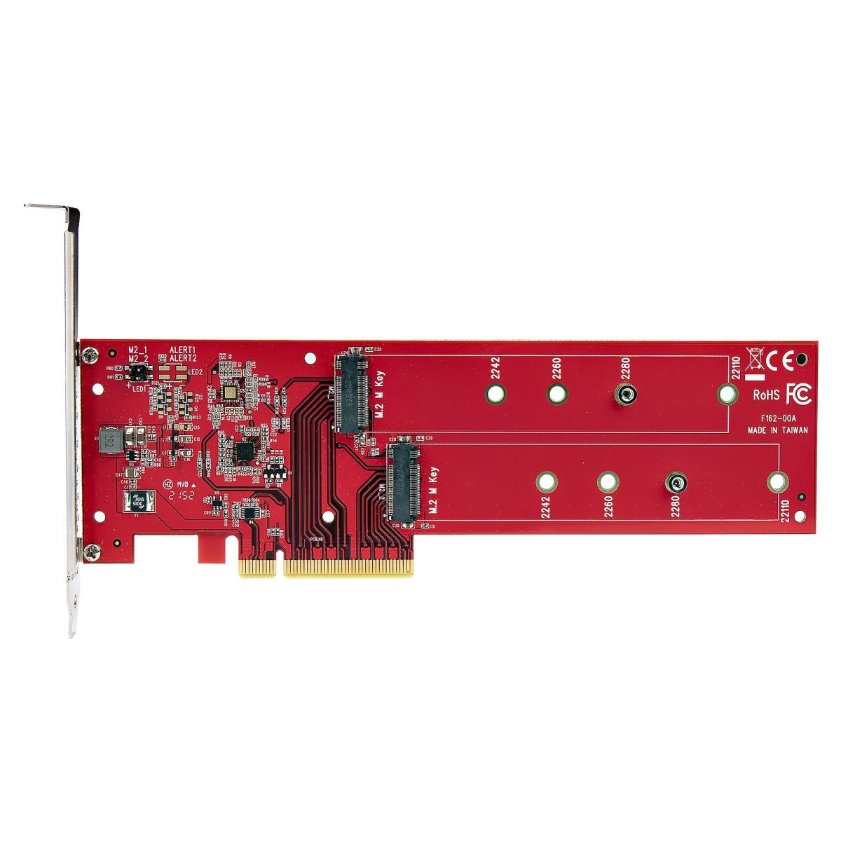 STARTECH.COM Pci-e M.2 Adapter - Pci-e X8x16 To Dual Nvme M.2 SSD
