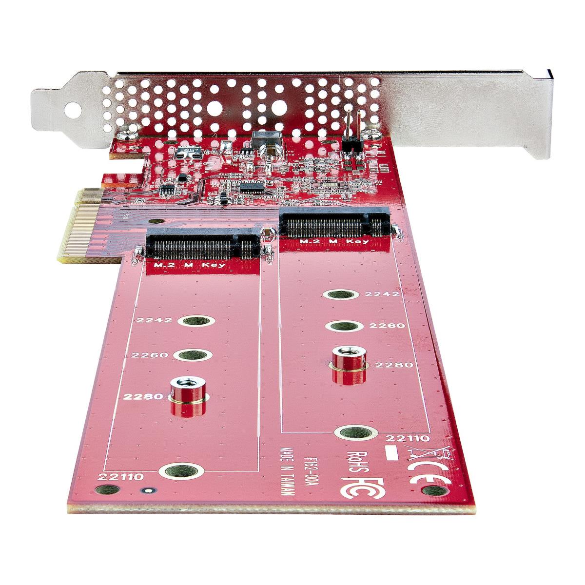 STARTECH.COM Pci-e M.2 Adapter - Pci-e X8x16 To Dual Nvme M.2 SSD