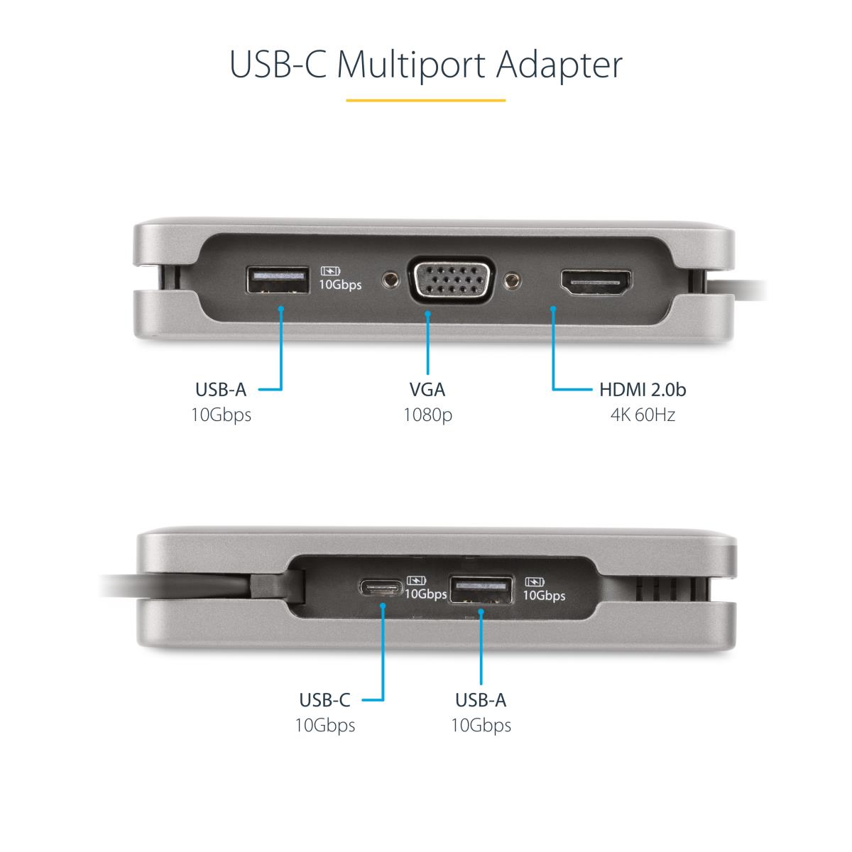 STARTECH.COM USB-c Multiport Adapter Hdmi Vga Type-c Laptop Docking Station