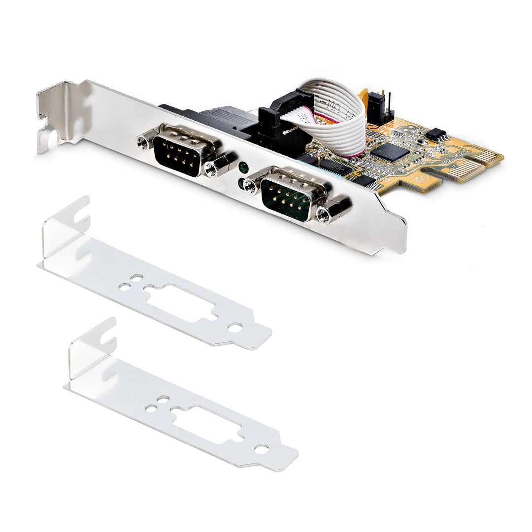 STARTECH.COM Pci-e Dual Serial Port Card - 16c1050 Uart 5v/12v Status Light