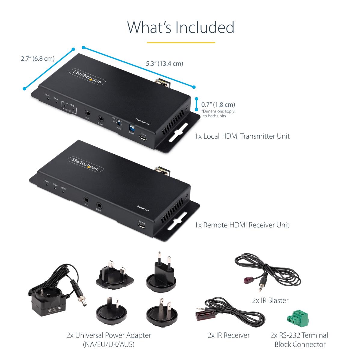 STARTECH.COM Hdmi Over Fiber Extender Kit - 4k 60hz Transmitter/receiver