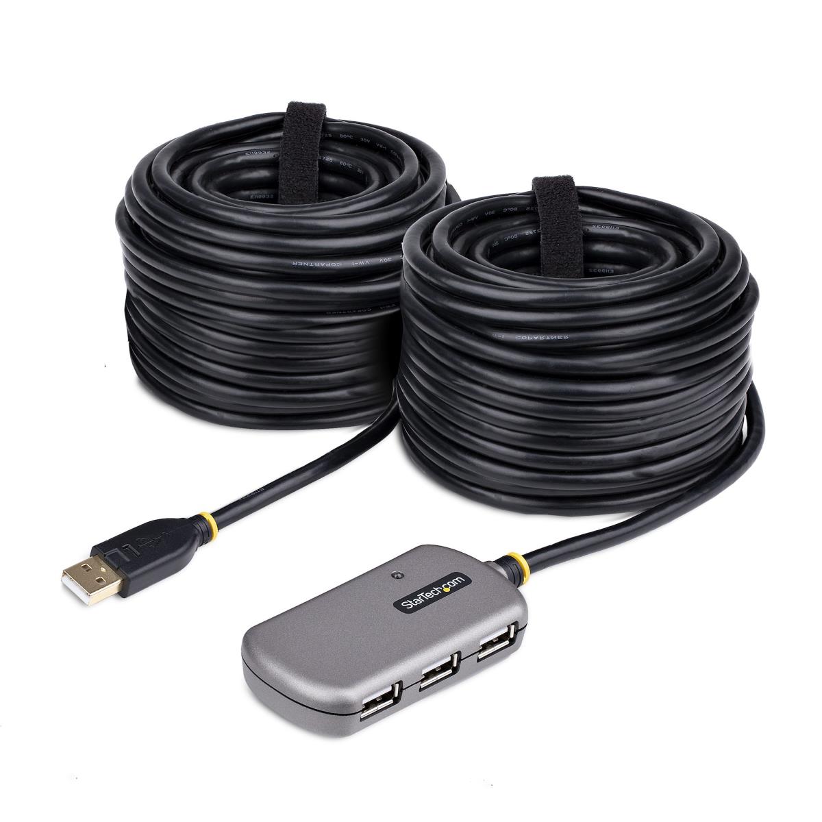 STARTECH.COM USB Extender Hub (24m) - USB 2.0 Extension Cable W/ USB Hub
