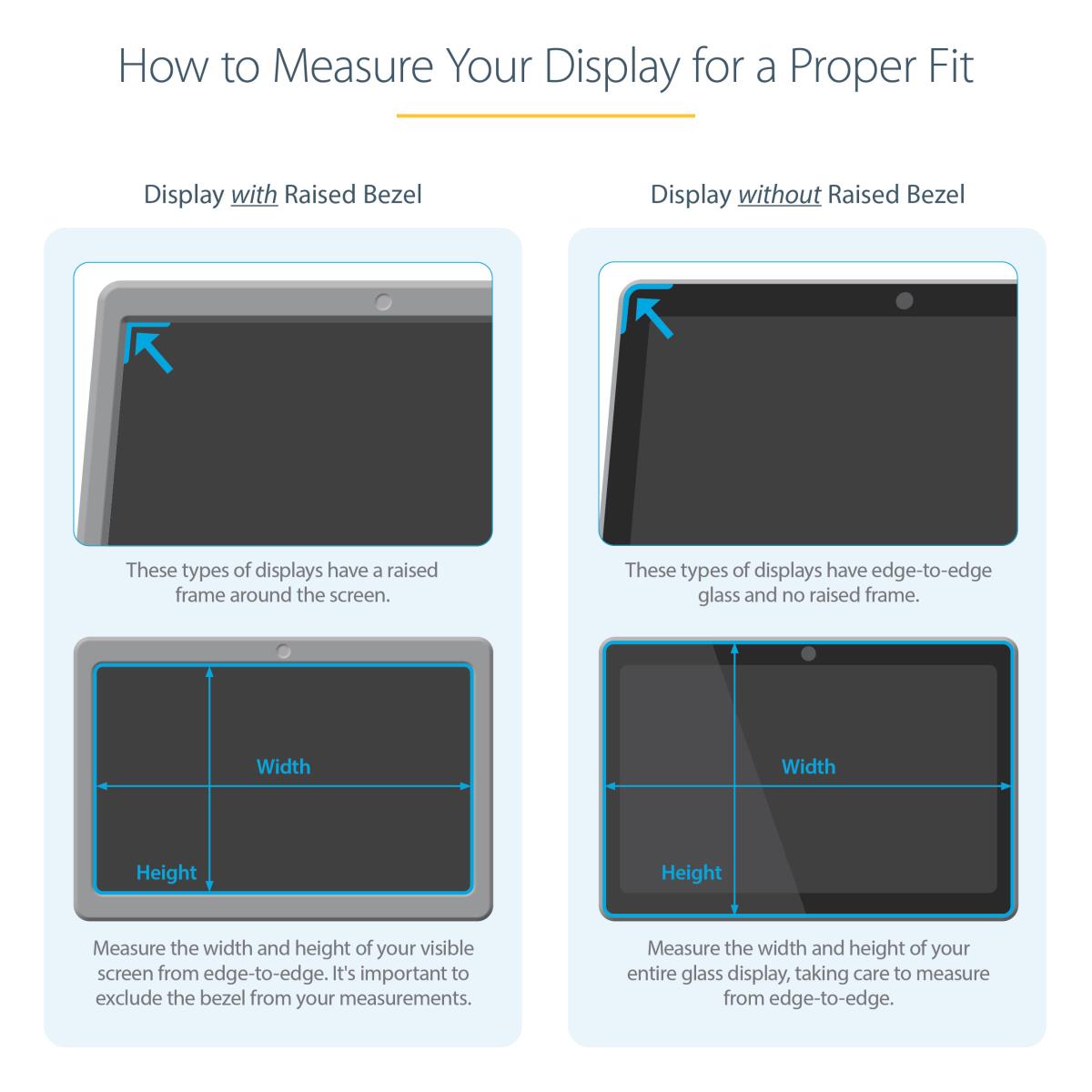 STARTECH.COM Laptop Privacy Screen - 14in Anti-glare Blue Light Filter