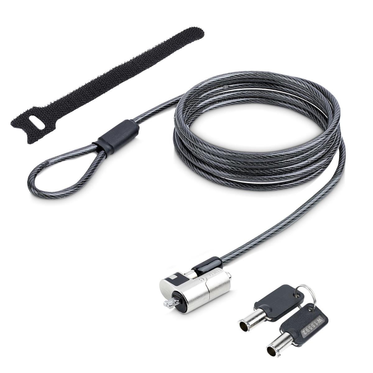 STARTECH.COM Laptop Cable Lock Nano Slot Steel Security Cable Keyed Lock
