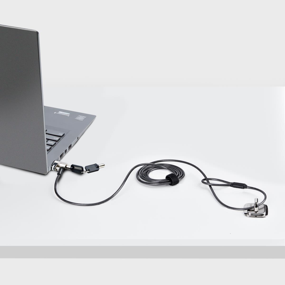 STARTECH.COM Laptop Cable Lock Nano Slot Steel Security Cable Keyed Lock