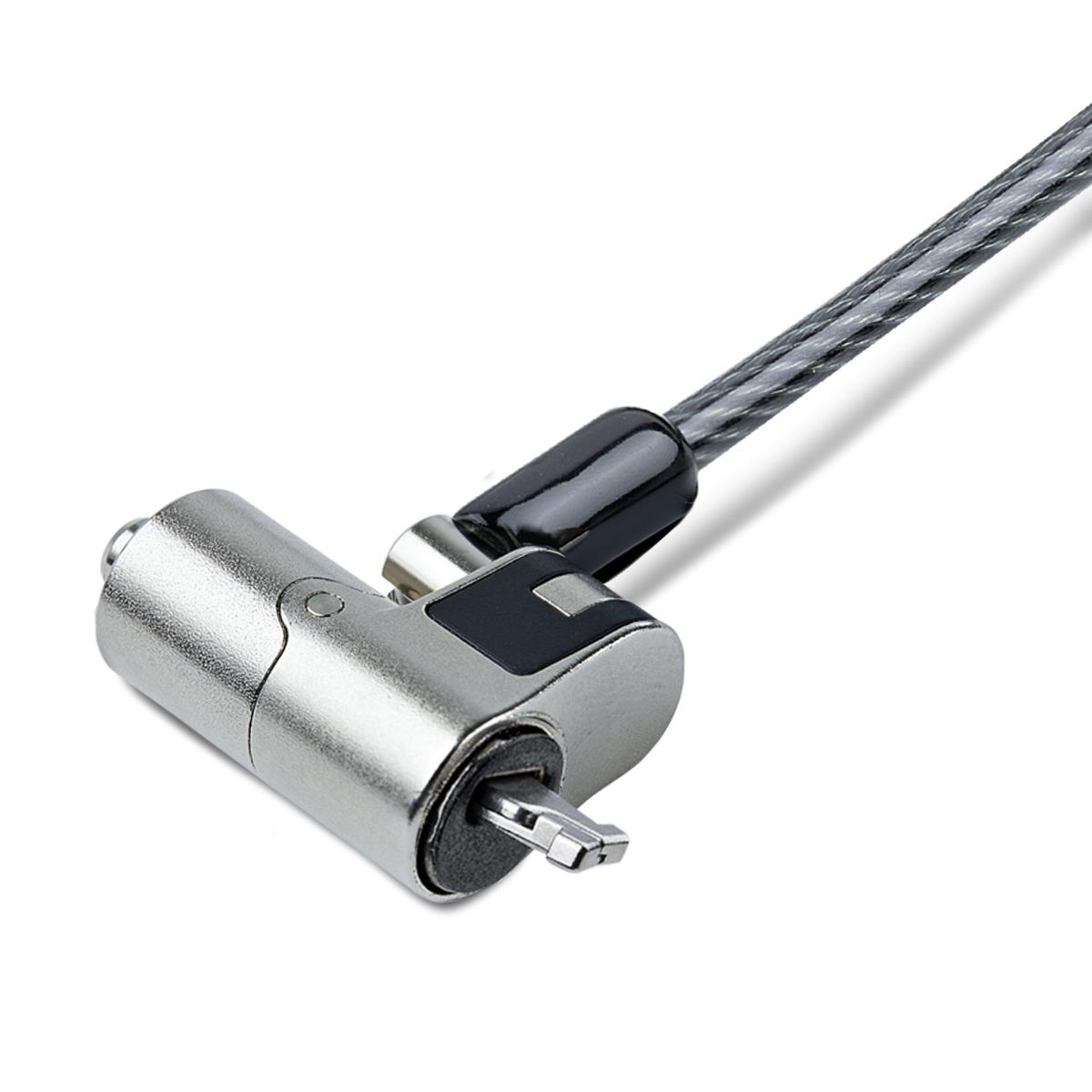 STARTECH.COM Laptop Cable Lock Nano Slot Steel Security Cable Keyed Lock