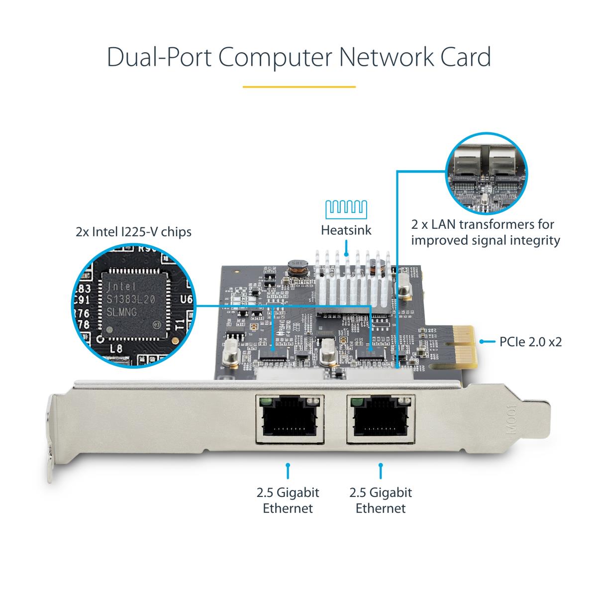 STARTECH.COM Pci-e Network Card Dual Nbase-t Ethernet Card