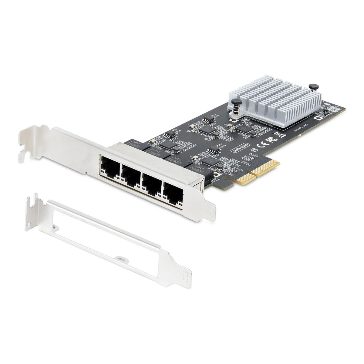 STARTECH.COM Network Card - 4-port 2.5g Pci-e Quad Nbase-t Ethernet Card