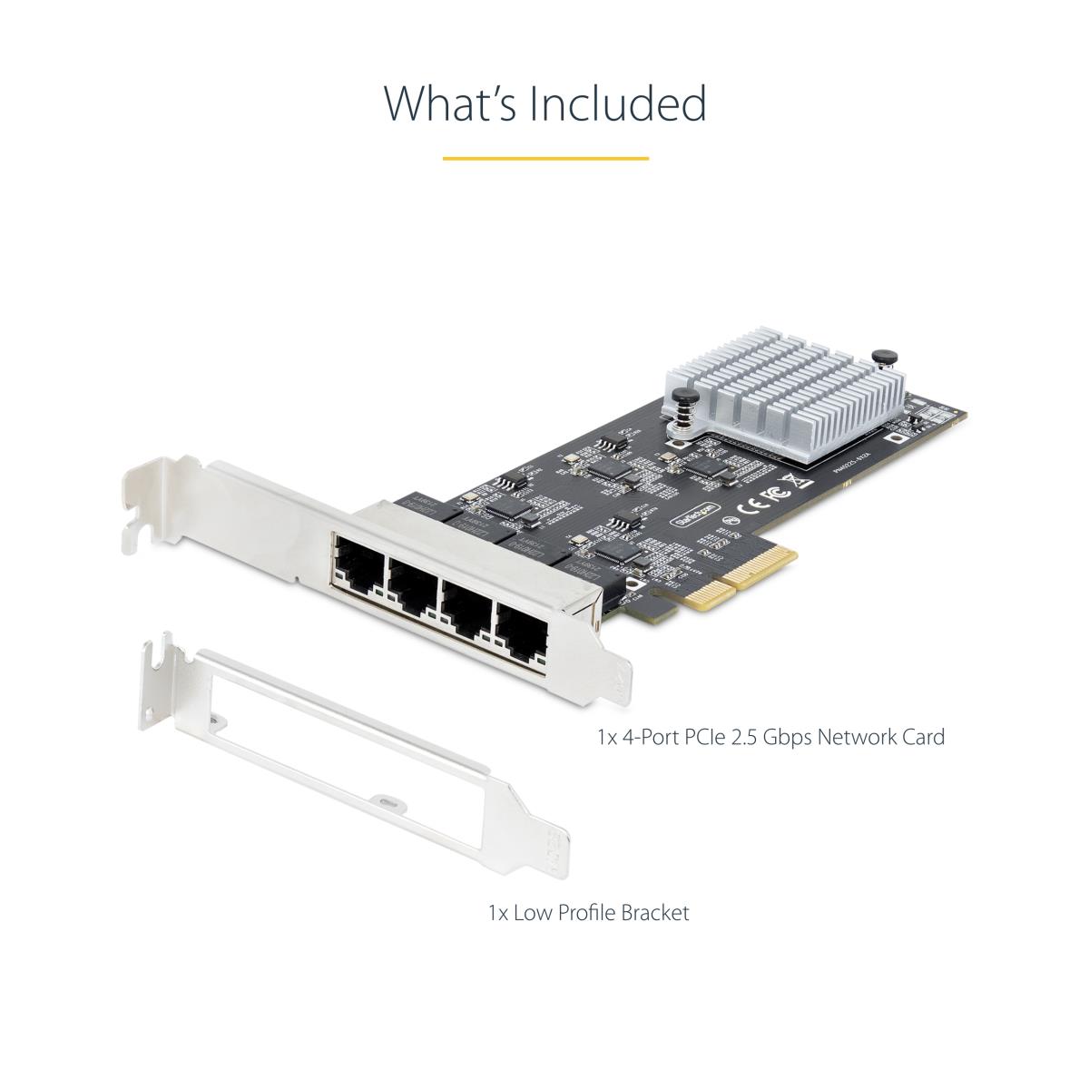 STARTECH.COM Network Card - 4-port 2.5g Pci-e Quad Nbase-t Ethernet Card