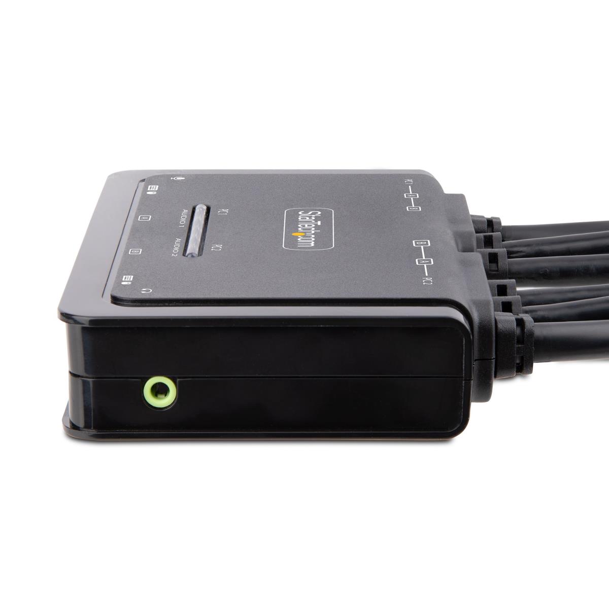 STARTECH.COM Compact 4k KVM Switch - 2-port Dual-monitor Cable KVM Switch
