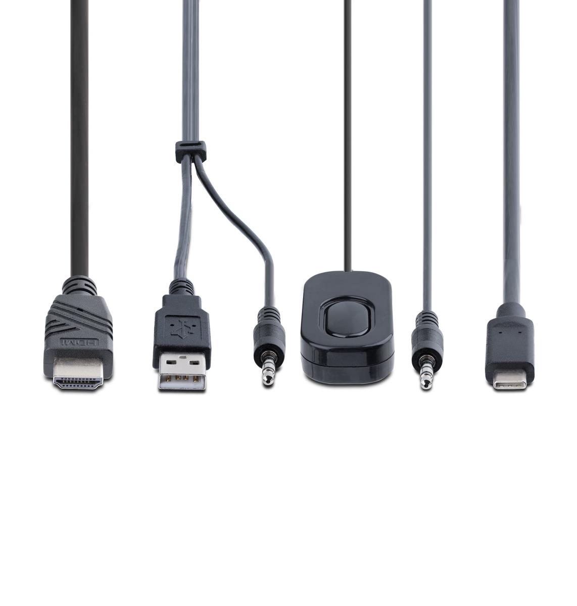 STARTECH.COM Compact 4k KVM Switch 2-port Switch USB-a/USB-c Cable