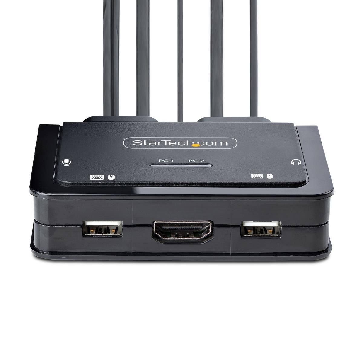 STARTECH.COM Compact 4k KVM Switch 2-port Switch USB-a/USB-c Cable