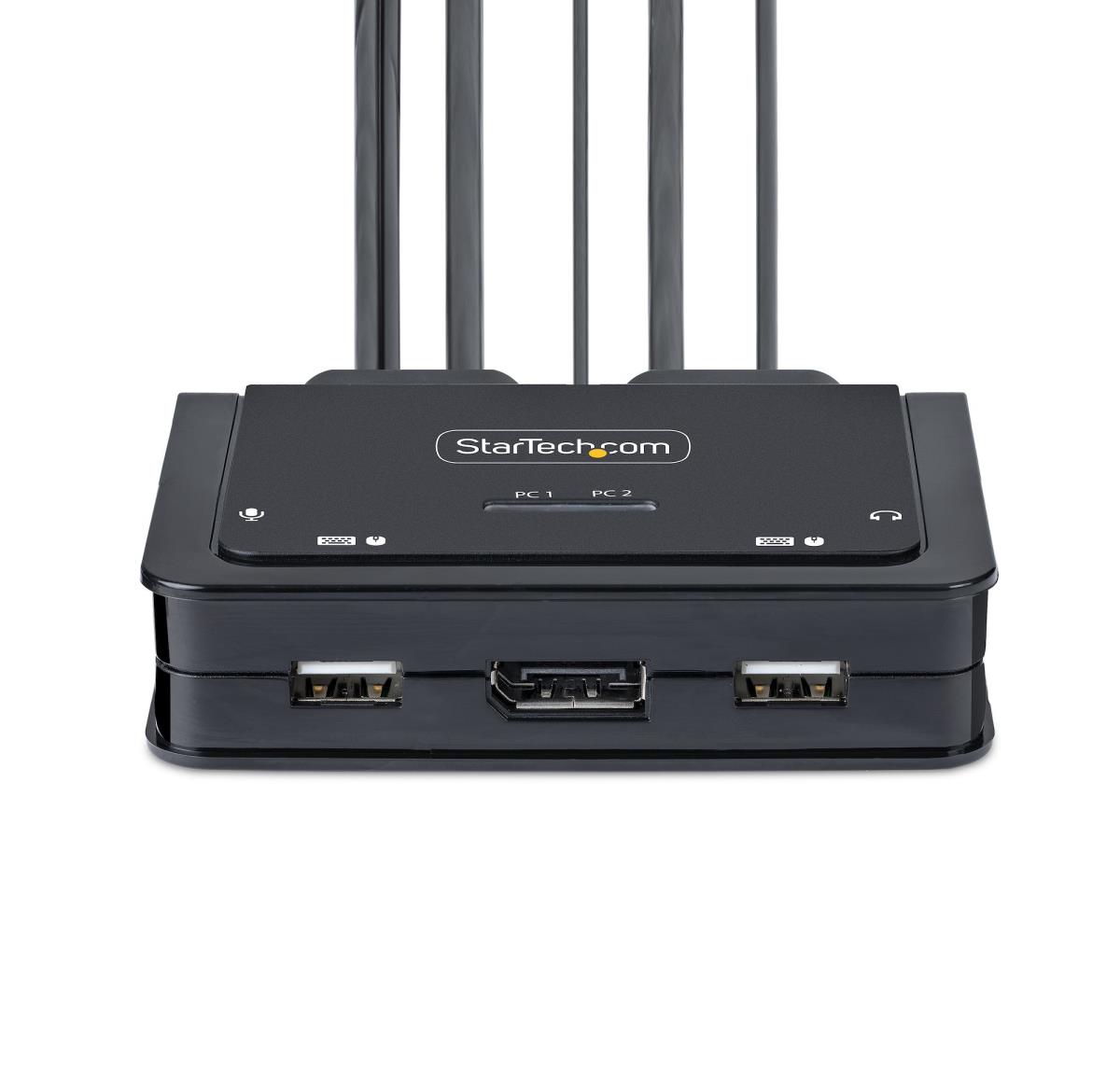 STARTECH.COM Cable KVM Switch 2-port 4k USB-c Compact KVM Bus Powered