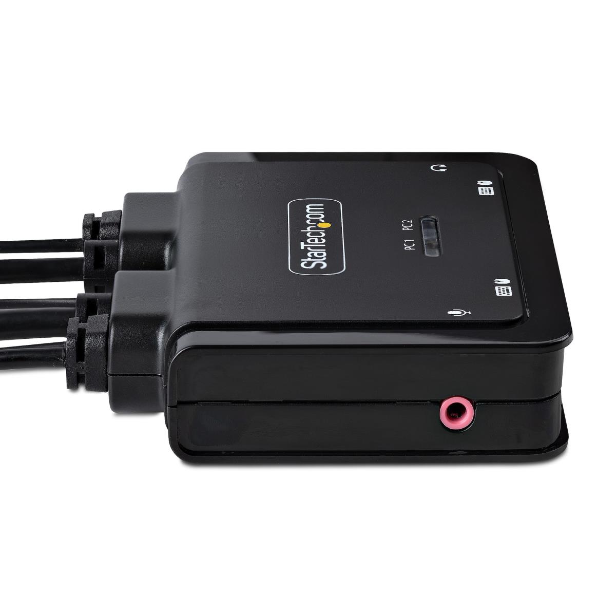 STARTECH.COM Cable KVM Switch 2-port 4k USB-c Compact KVM Bus Powered