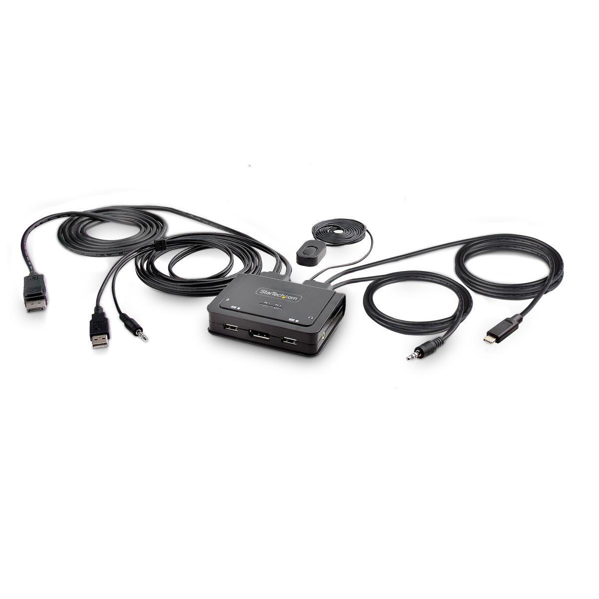 STARTECH.COM 2-port Compact 4k KVM Switch USB-a/USB-c Cable KVM Switch