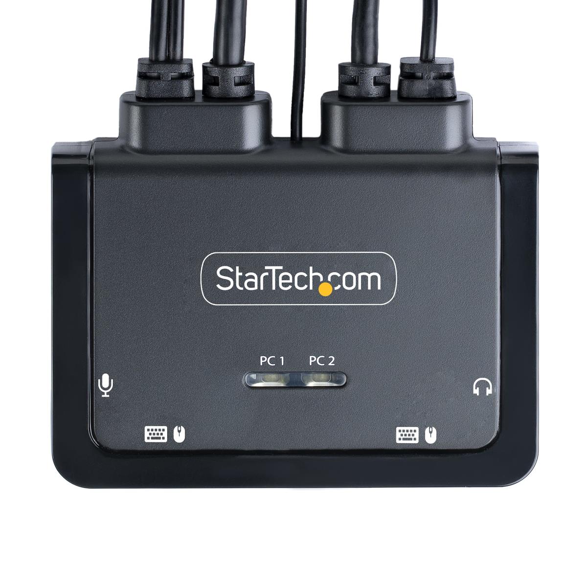 STARTECH.COM 2-port Compact 4k KVM Switch USB-a/USB-c Cable KVM Switch