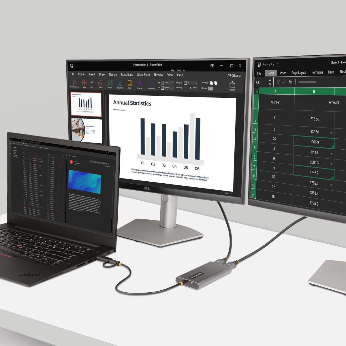 STARTECH.COM USB-c To Dual-hdmi Adapter 4k 60hz Pd