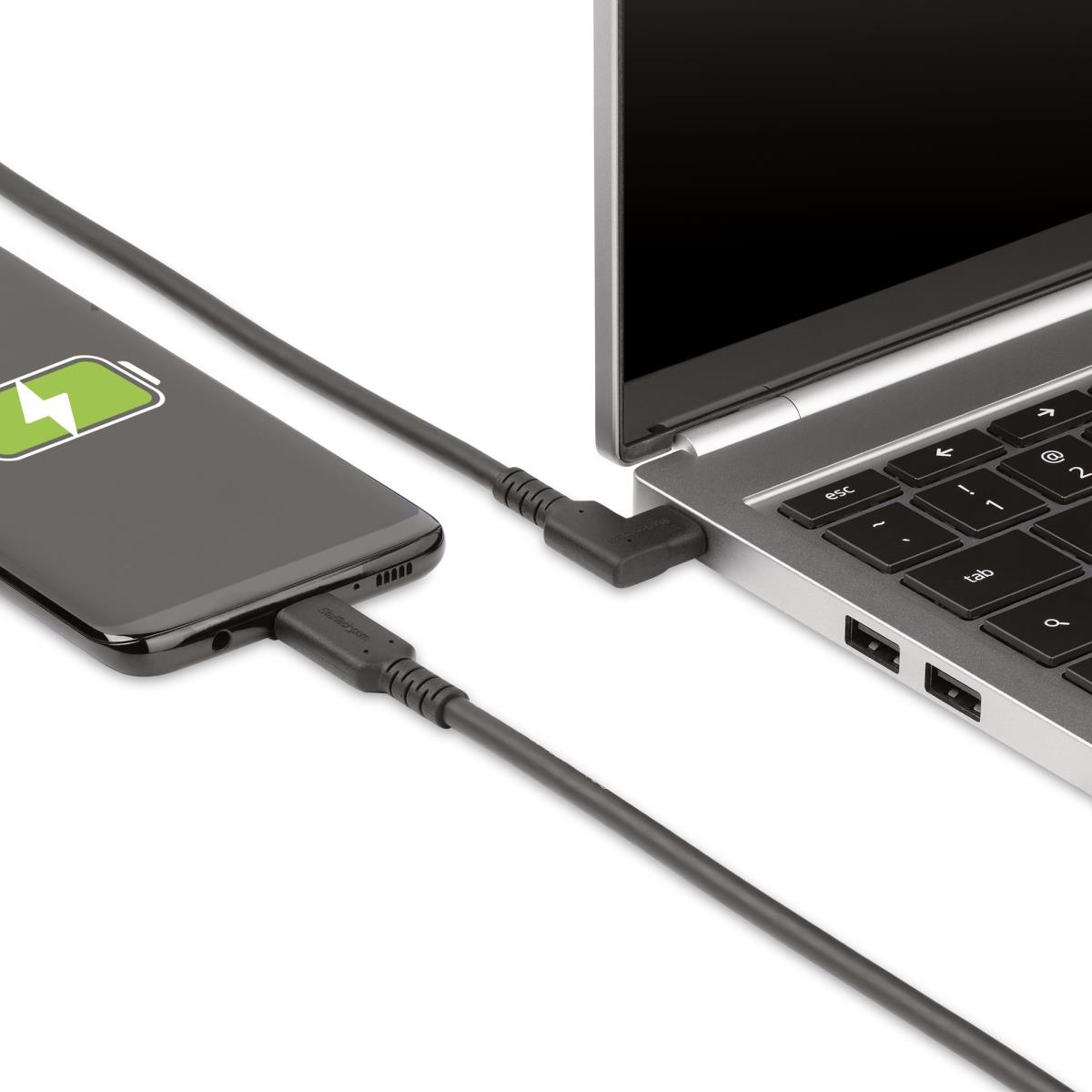STARTECH.COM Rugged Right Angle USB-c Cable USB C To C Cable - 2m - 90 Degrees