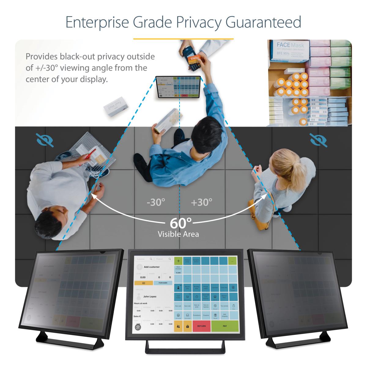 STARTECH.COM Monitor Privacy Filter 19in - Computer Privacy Screen/protecto