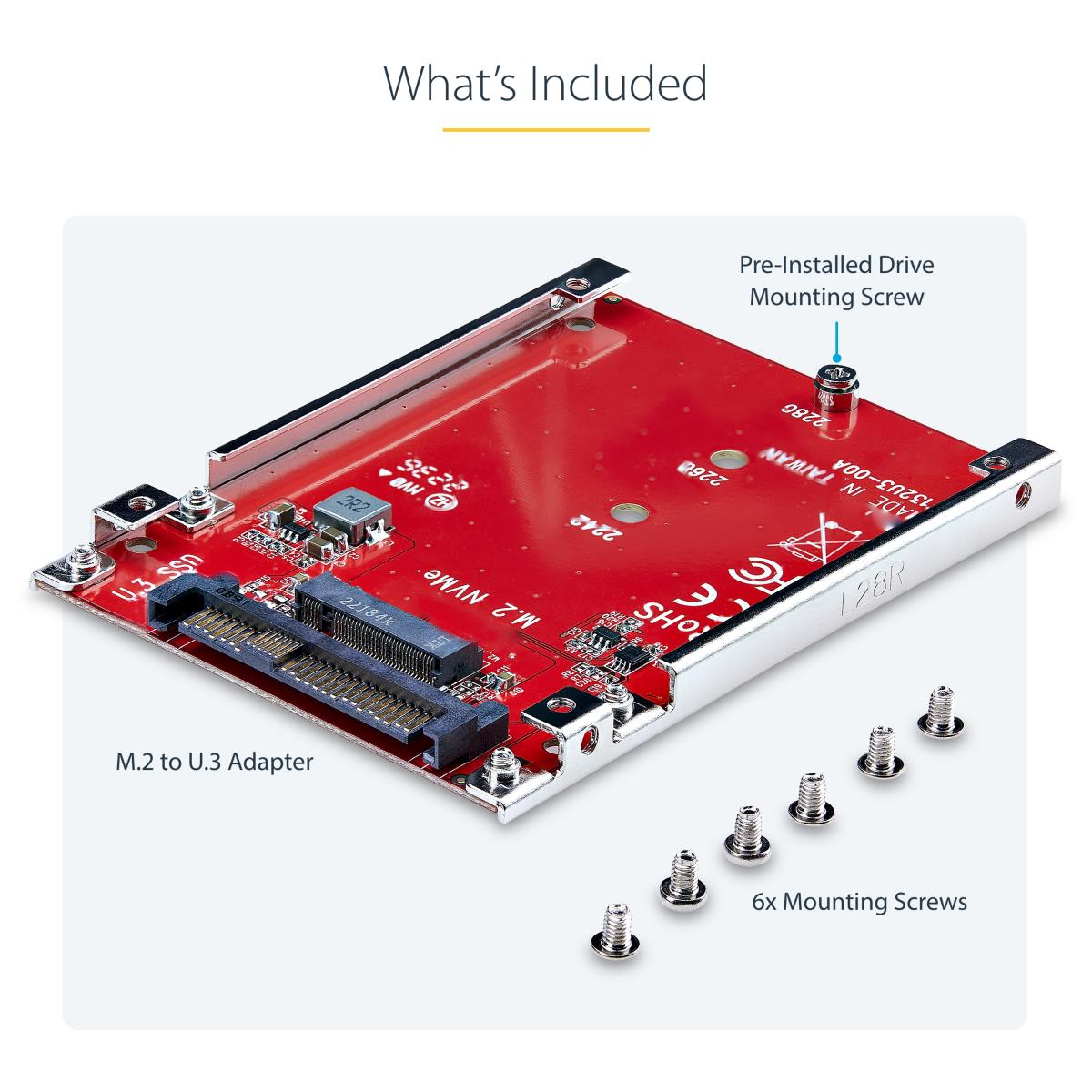 STARTECH.COM M.2 To U.3 Adapter / Converter M2 Nvme SSD To 2.5inch U.3
