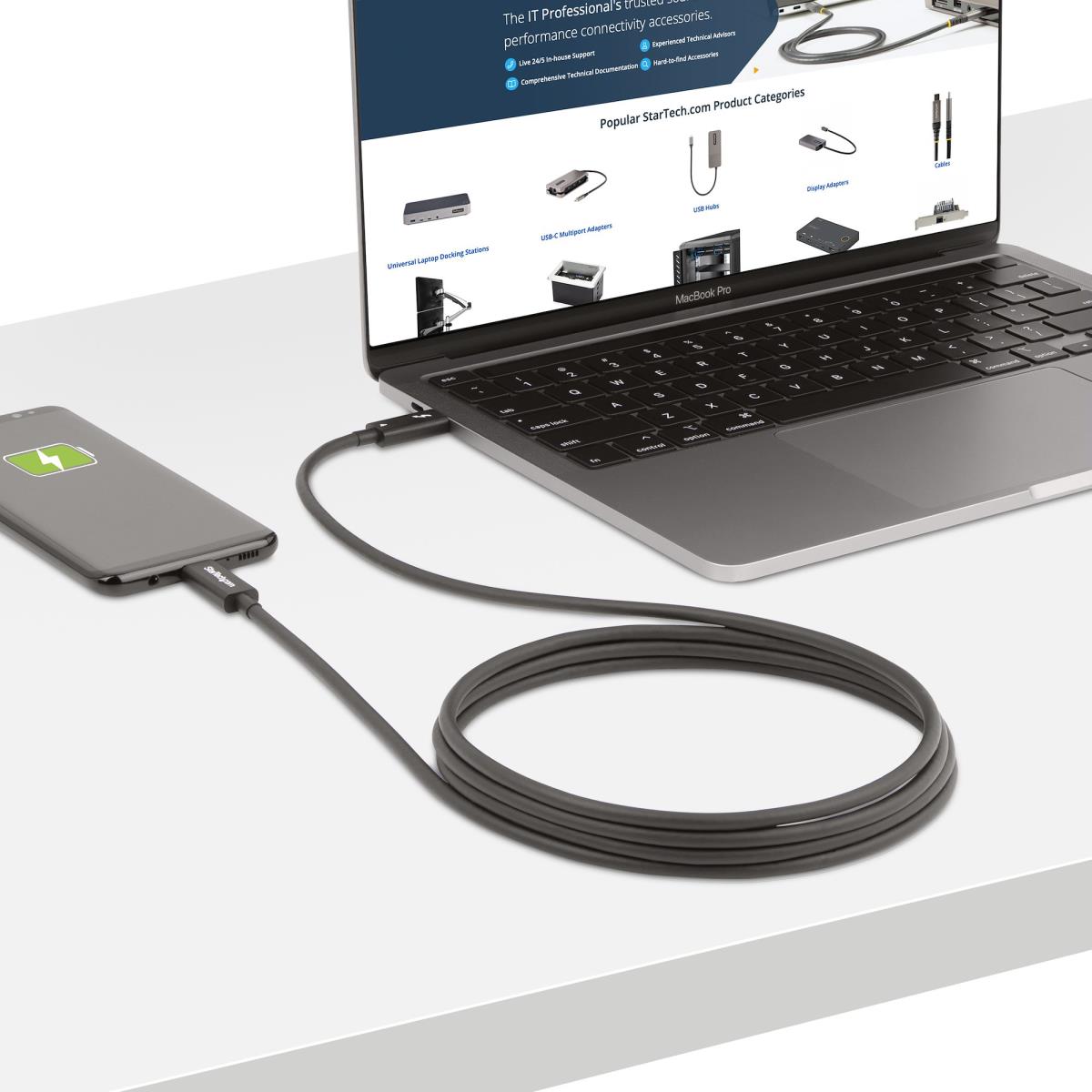 STARTECH.COM Thunderbolt 4 Cable Intel Certified Tb4/USB4 Compat 6ft
