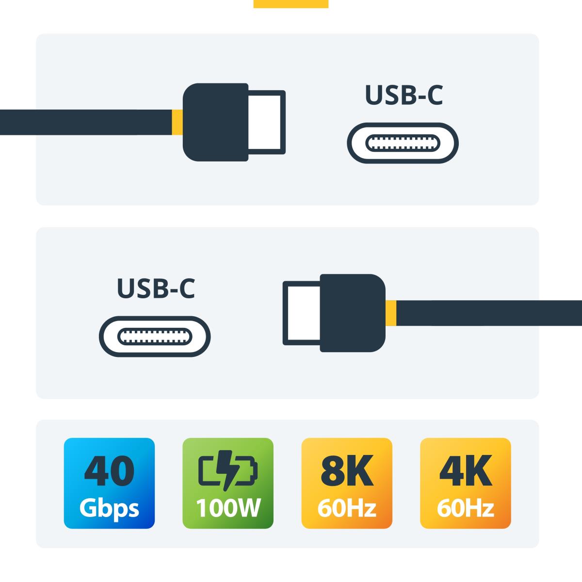 STARTECH.COM Thunderbolt 4 Cable Intel Certified Tb4/USB4 Compat 6ft
