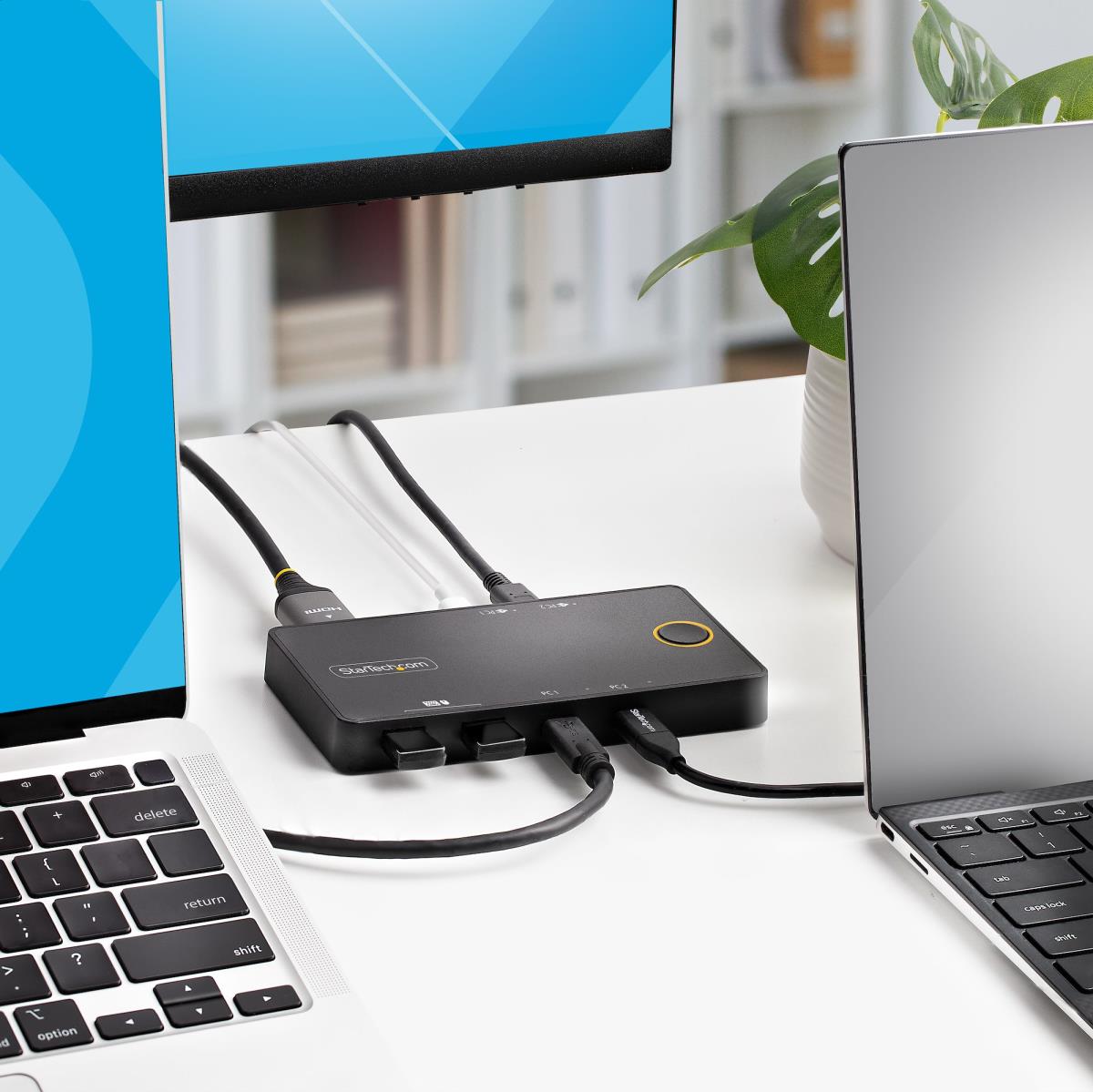 STARTECH.COM KVM Switch USB-c 4k 60hz -dual 100w Pd Pass-through