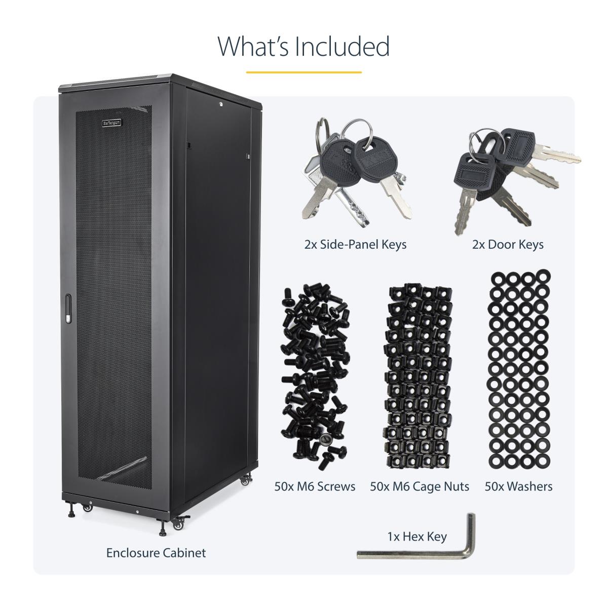 STARTECH.COM Equipment Rack Cabinet - 42u - 91cm Deep Network Rack Enclosure