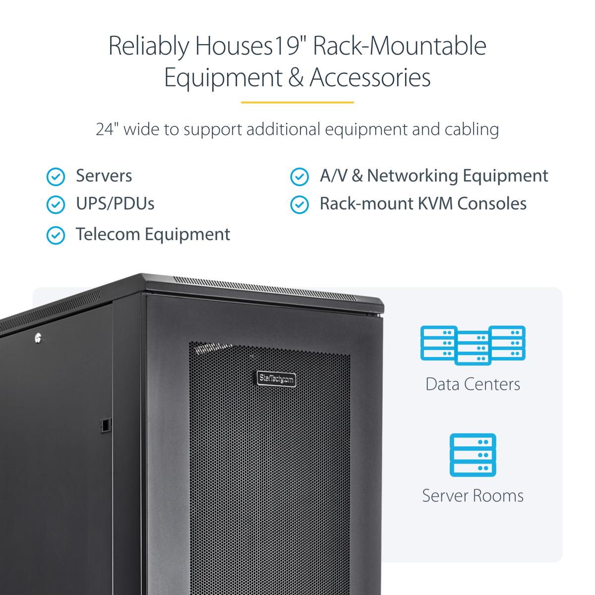 STARTECH.COM Equipment Rack Cabinet - 42u - 91cm Deep Network Rack Enclosure