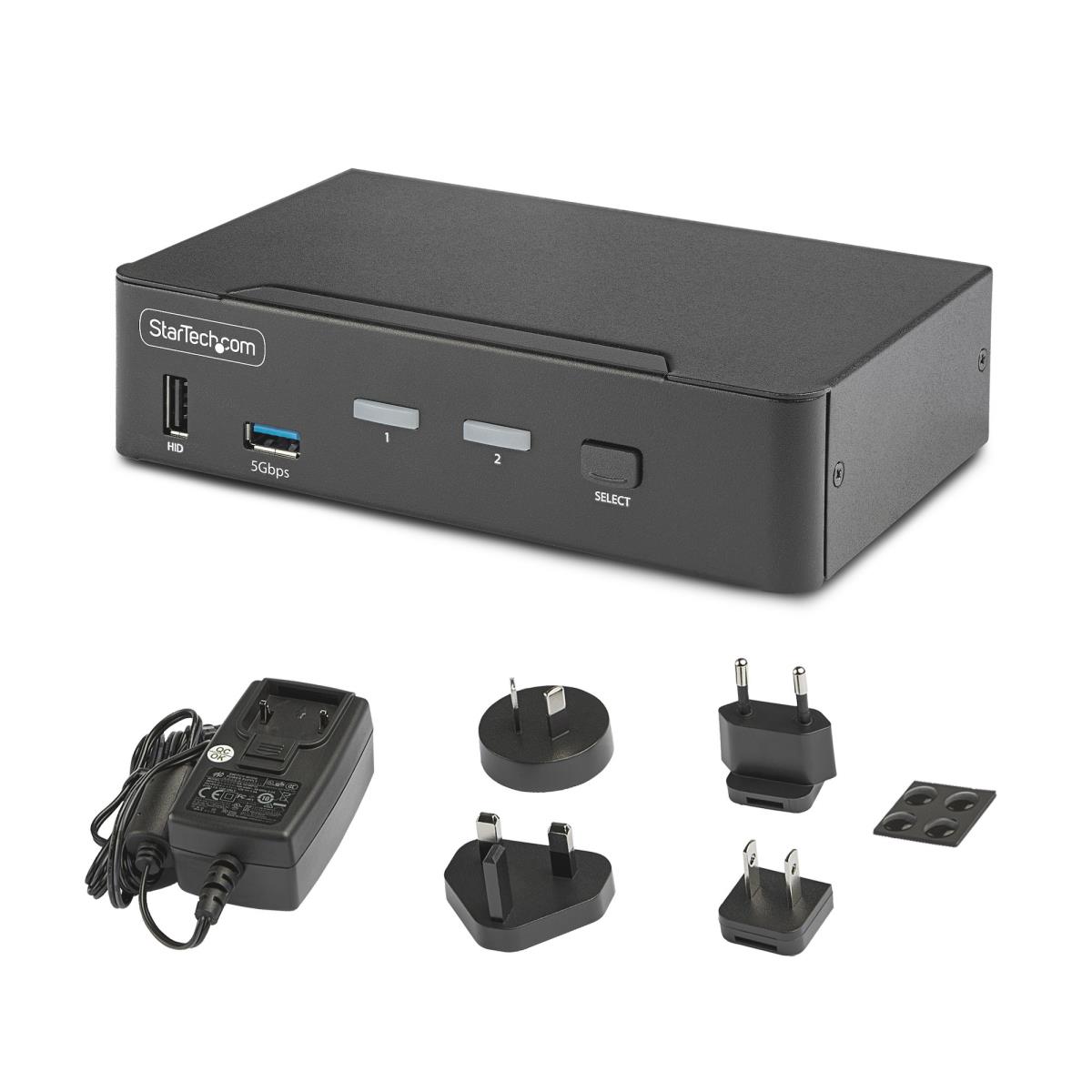 STARTECH.COM DisplayPort KVM Switch 2-port 8k 60hz Hotkeys Taa Compliant