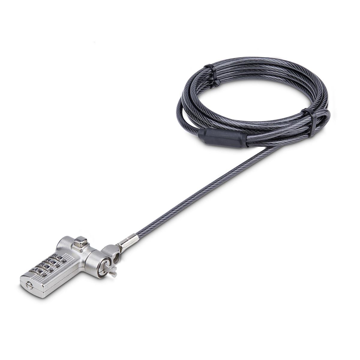 STARTECH.COM Universal Laptop Lock Security Cable Keyless Combination Locking Cable, Anti-theft Cut-resistant Steel