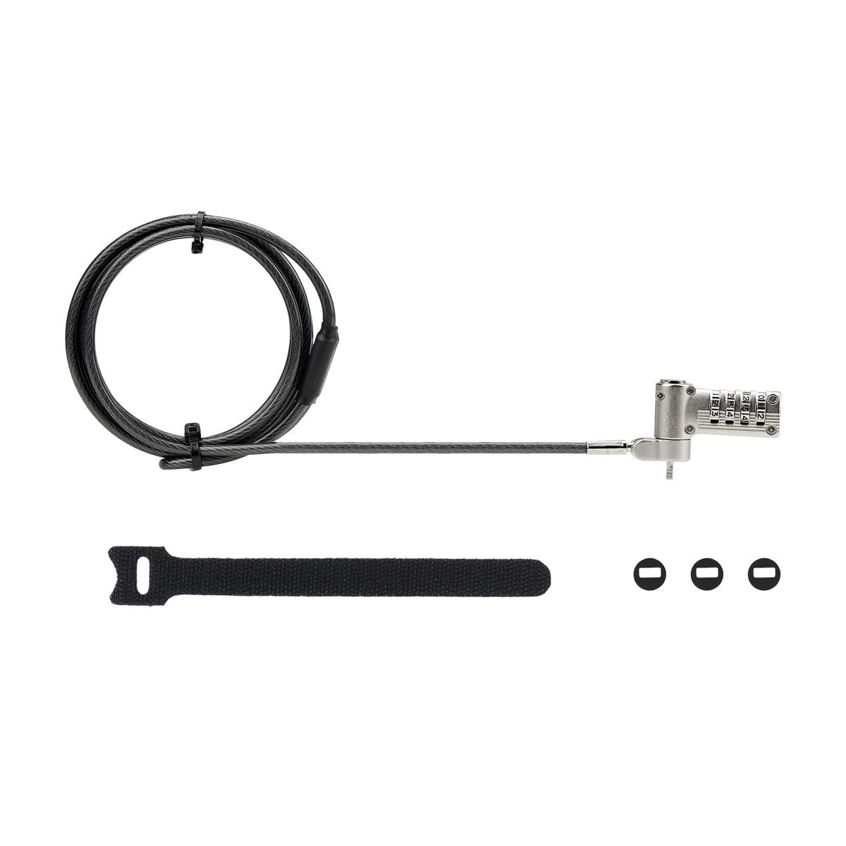 STARTECH.COM Universal Laptop Lock Security Cable Keyless Combination Locking Cable, Anti-theft Cut-resistant Steel