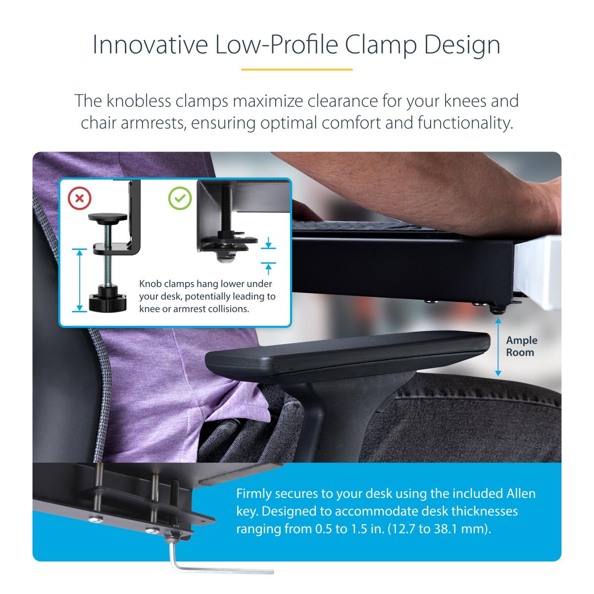 STARTECH.COM Desk Corner Sleeve/extender Office Desk Tray For Keyboard/mo