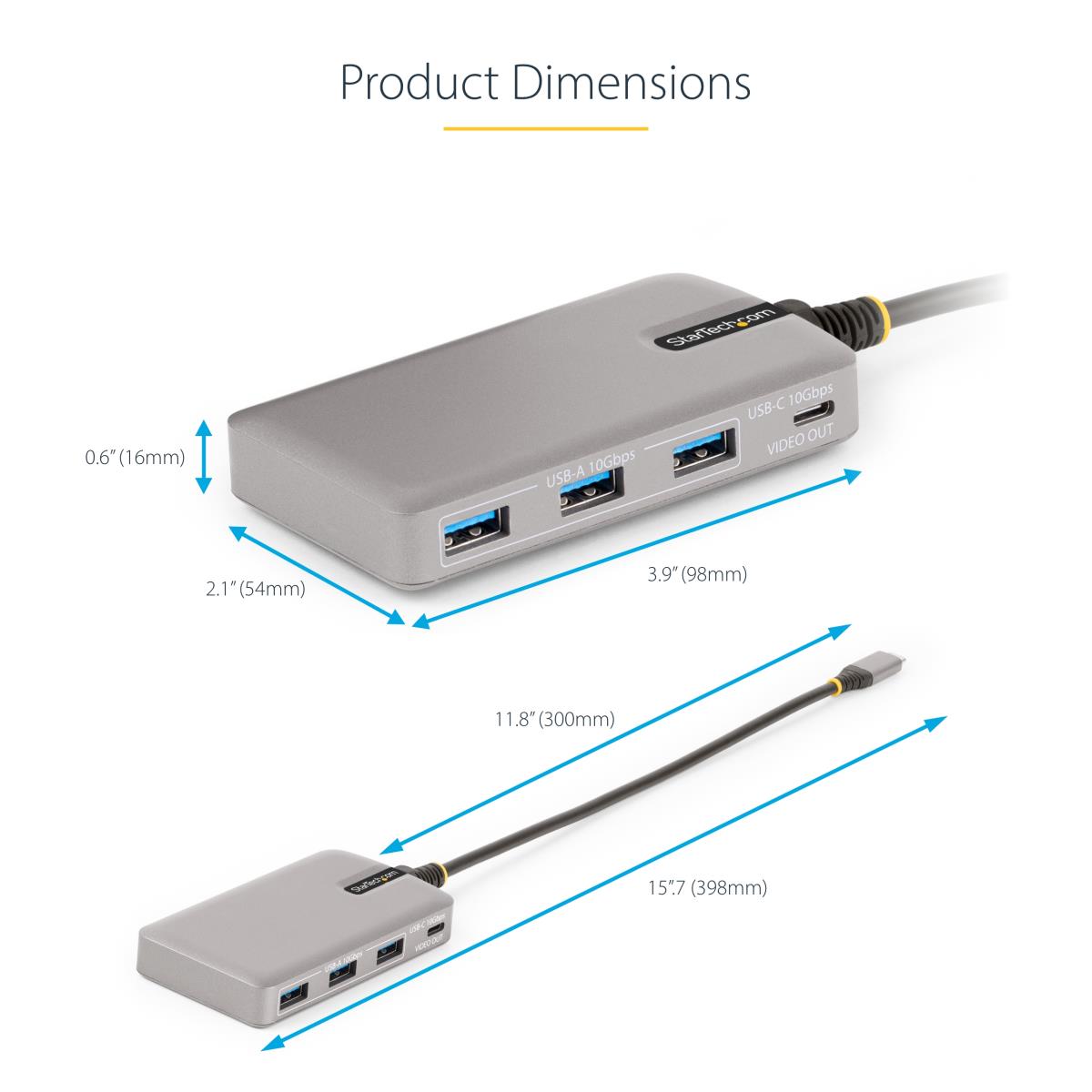 STARTECH.COM USB-c Hub 4-port W/USB-c Video 3x USB-a/1x USB-c For Laptops