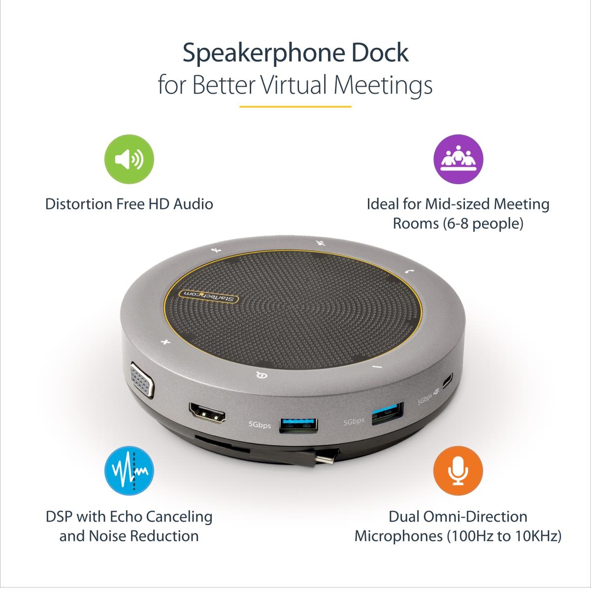 STARTECH.COM Speakerphone Docking Station - USB-c Softphone Mini Dock