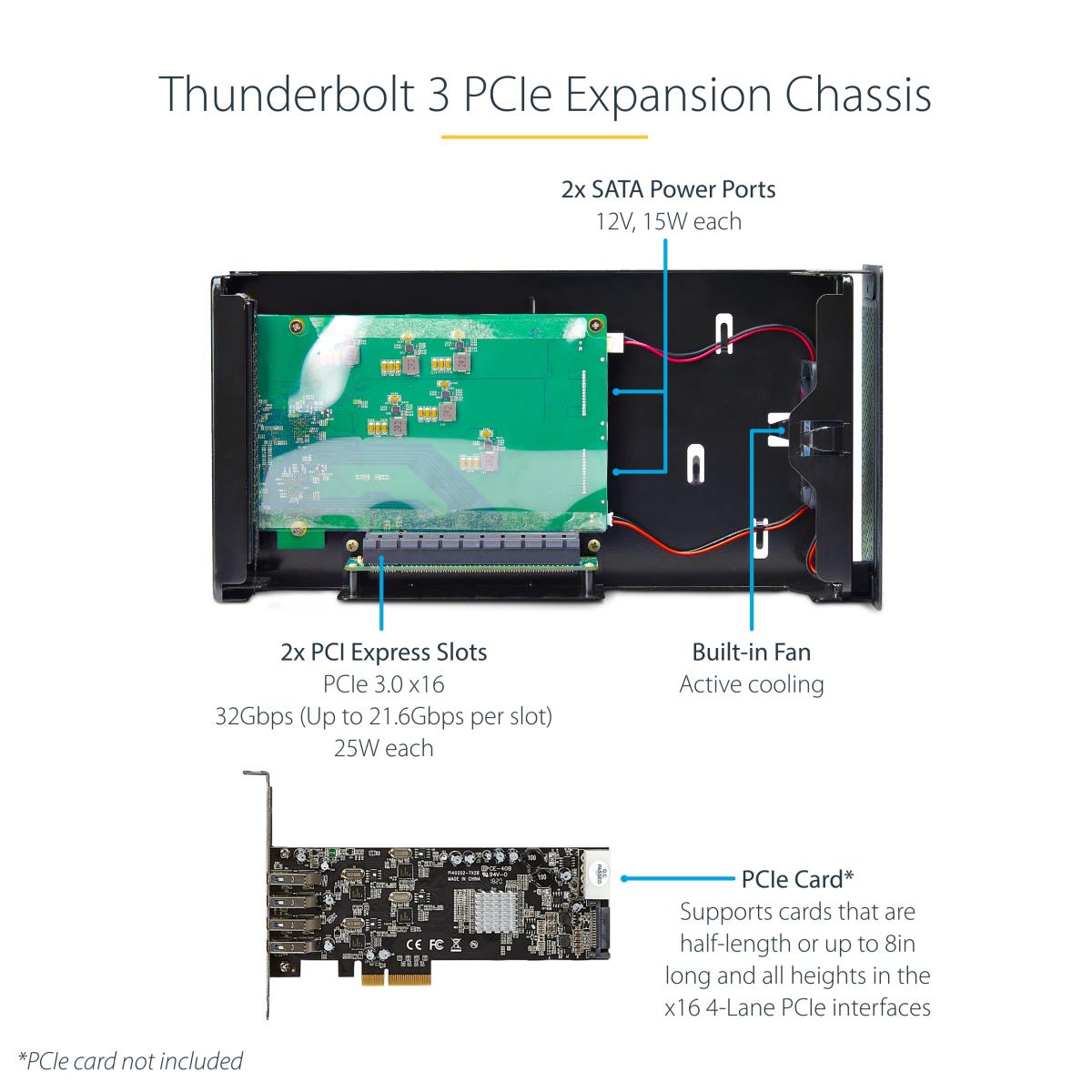 STARTECH.COM Thunderbolt 3 Pcie Chassis Dual External Pci-e Box/enclosur