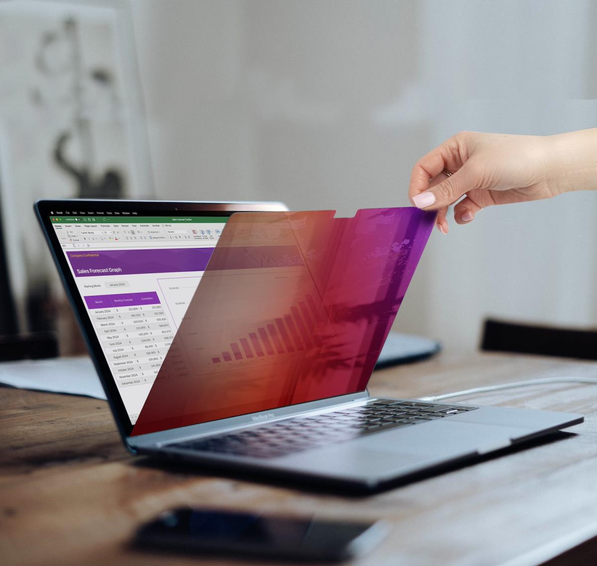 STARTECH.COM MacBook Pro Privacy Scree - 14in Gold Filter W/enhanced Privacy, Computer Security Shield, Double-sided Screen Protector, +/- 30