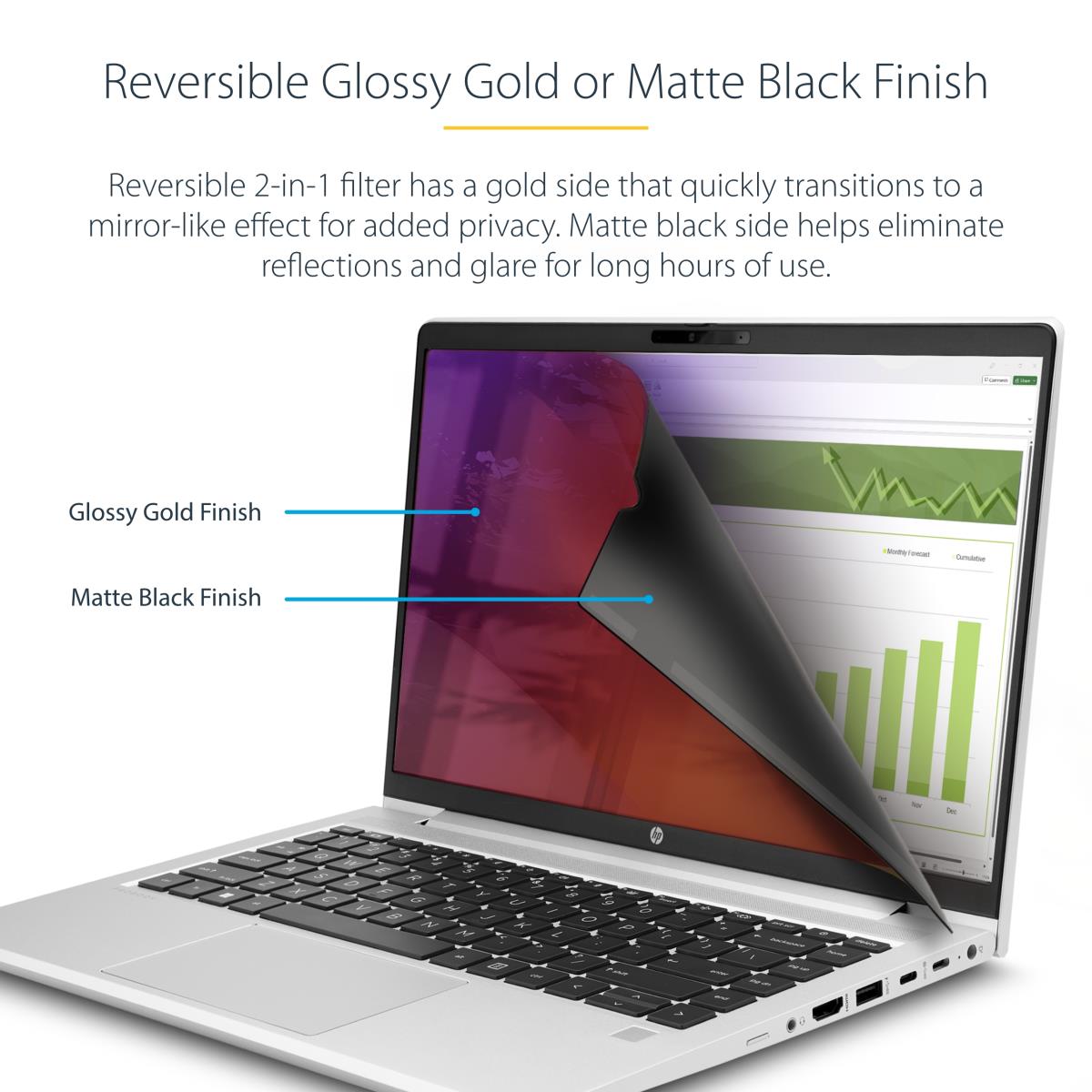 STARTECH.COM Laptop Privacy Screen - 14in 16:9 Gold Privacy Filter/security Shield