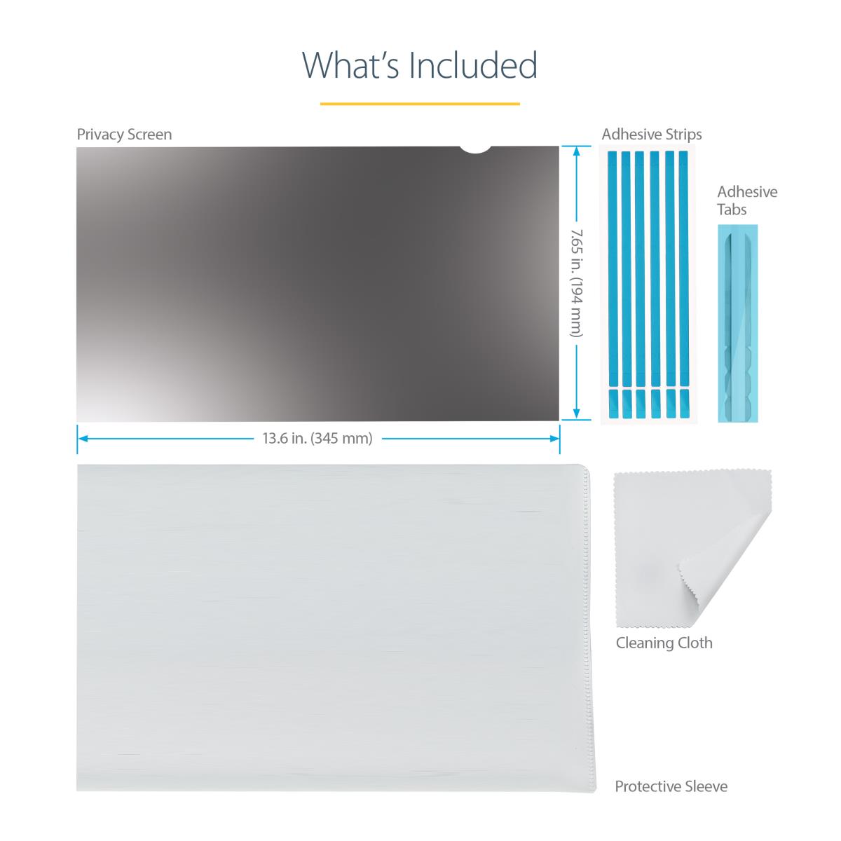 STARTECH.COM Laptop Privacy Screen - 15.6in 16:9 Gold Privacy Filter/security Shield