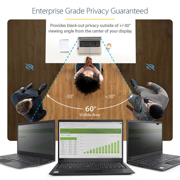 STARTECH.COM Laptop Privacy Screen - 15.6in 16:9 Gold Privacy Filter/security Shield