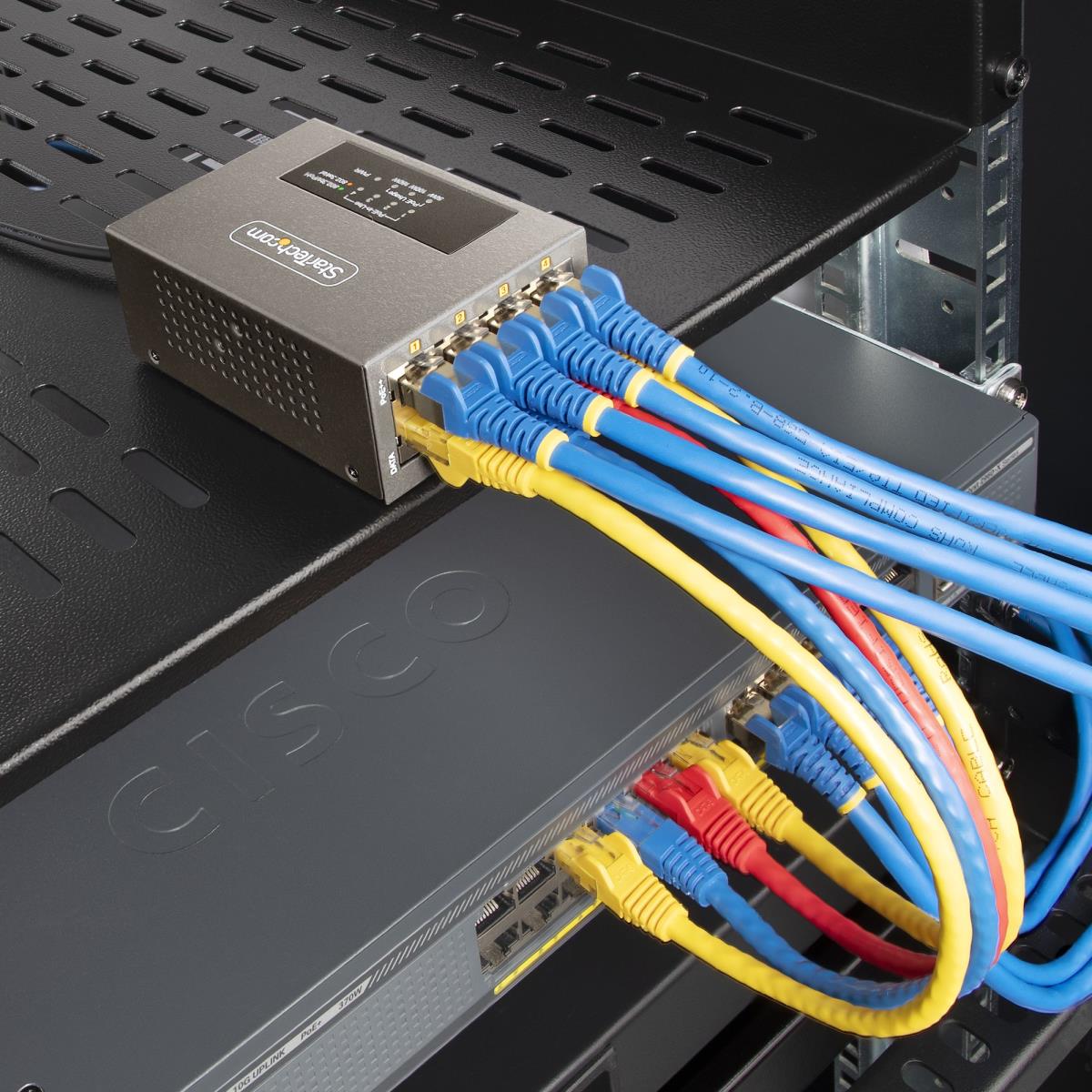 STARTECH.COM Multi-gigabit Poe++ Injector - 4-port 5/2.5g Ethernet (nbase-t) Poe/poe+/poe++ (802.3af/802.3at/