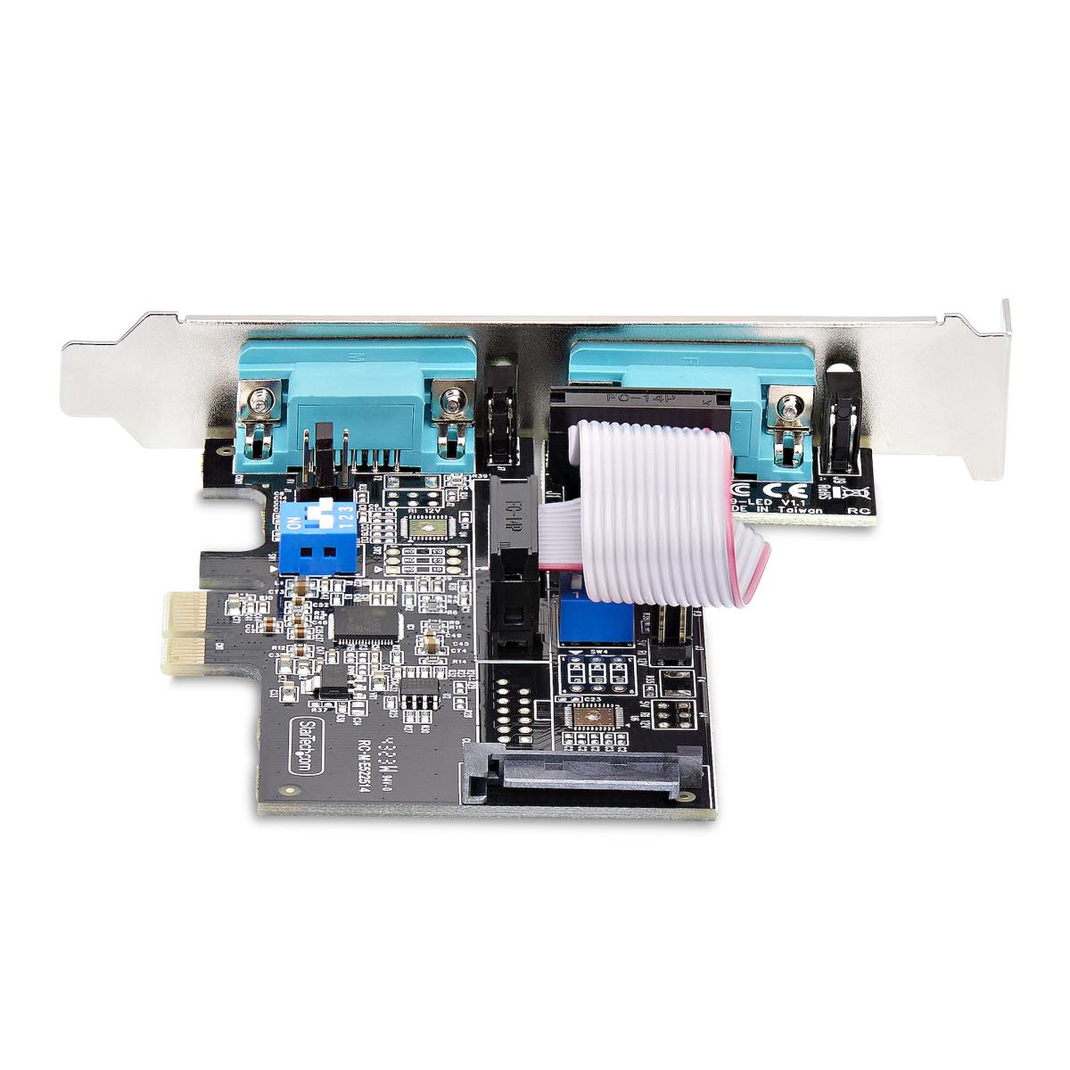 STARTECH.COM Serial Pcie Card - 2-port Dual-port Pci-e To Rs232/rs422/rs485 (db9) Serial Card Low-profi