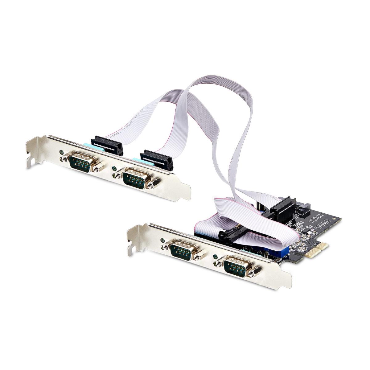 STARTECH.COM Serial Pcie Card - 4-port Quad-port Pci-e To Rs232/rs422/rs485 (db9) Serial Card Low-profi