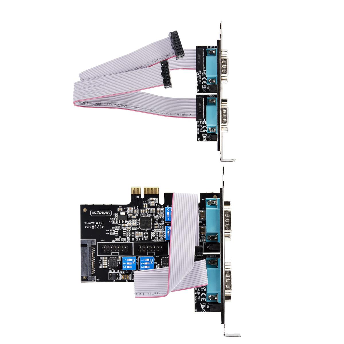 STARTECH.COM Serial Pcie Card - 4-port Quad-port Pci-e To Rs232/rs422/rs485 (db9) Serial Card Low-profi