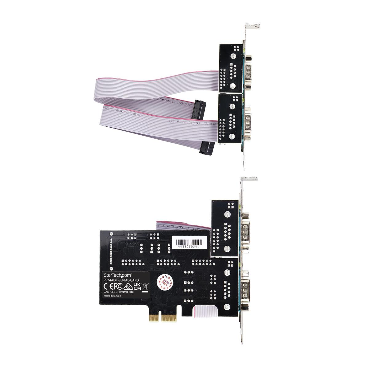STARTECH.COM Serial Pcie Card - 4-port Quad-port Pci-e To Rs232/rs422/rs485 (db9) Serial Card Low-profi