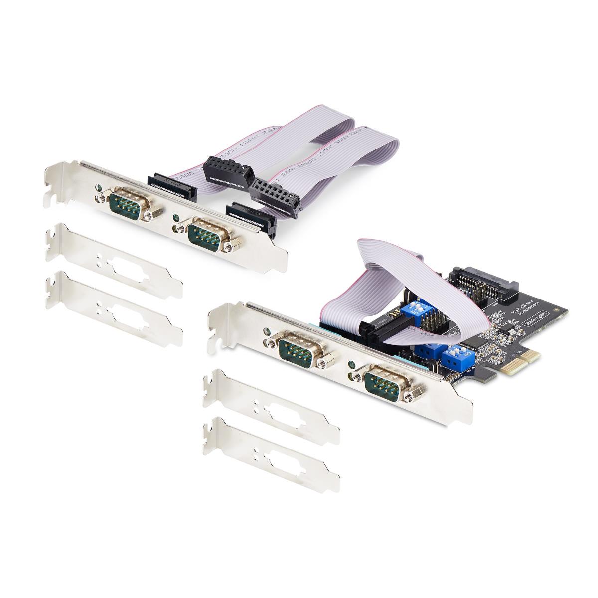 STARTECH.COM Serial Pcie Card - 4-port Quad-port Pci-e To Rs232/rs422/rs485 (db9) Serial Card Low-profi