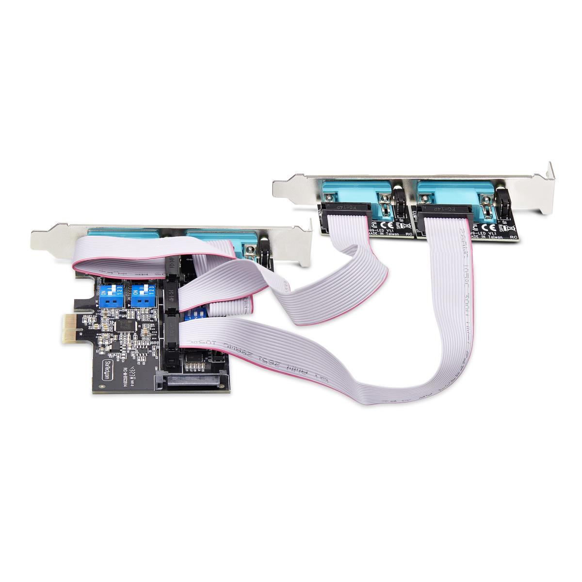 STARTECH.COM Serial Pcie Card - 4-port Quad-port Pci-e To Rs232/rs422/rs485 (db9) Serial Card Low-profi