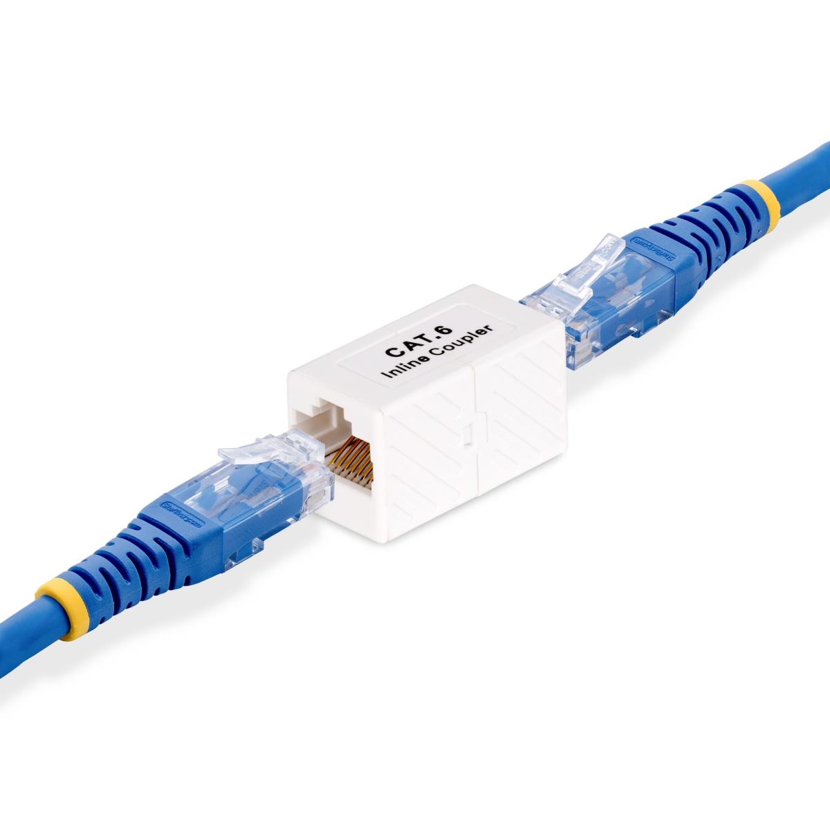 STARTECH.COM Coupler Rj45 Inline CAT6 Coupler, Female To Female (f/f) T568b Connector, Unshielded Ethernet Cable Extension -  5-pack